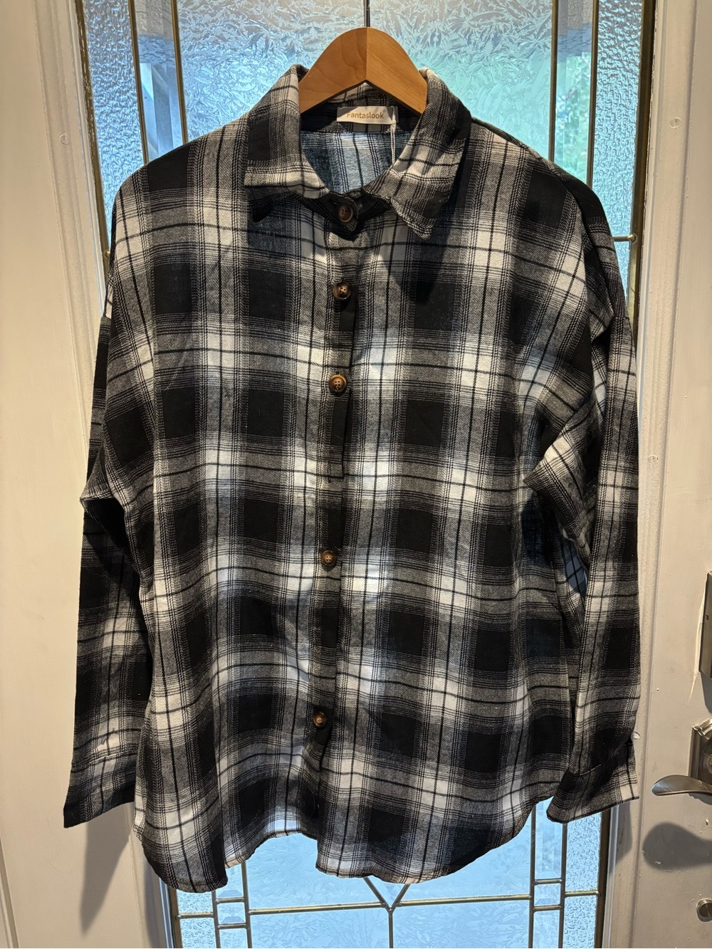 Fantaslook Black & White Plaid Shirt